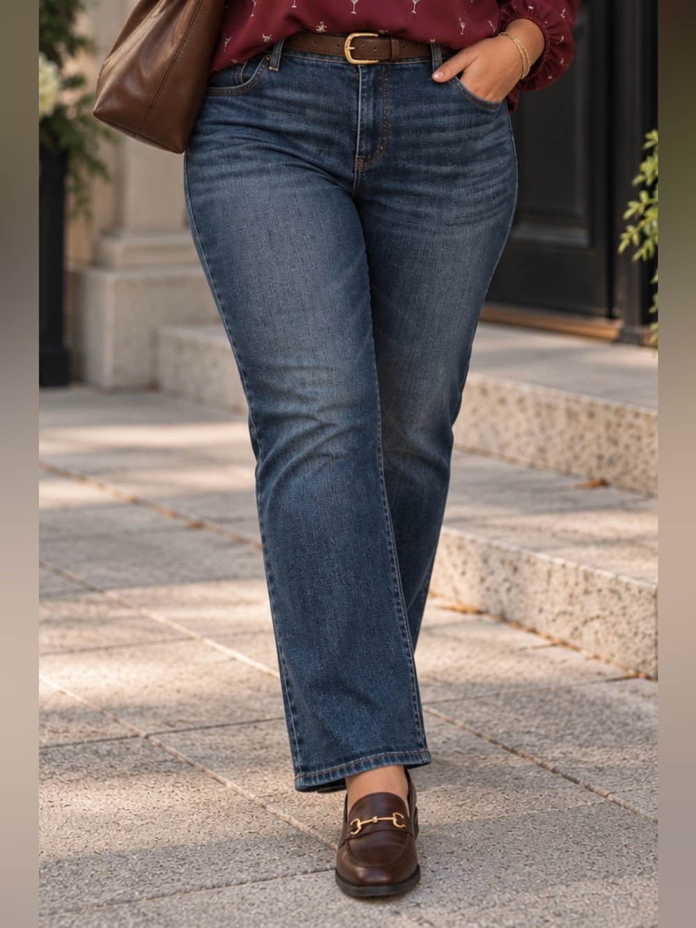 Luck Brand Emma Straight Jeans size 20W Medium Dark Wash Plus Size
